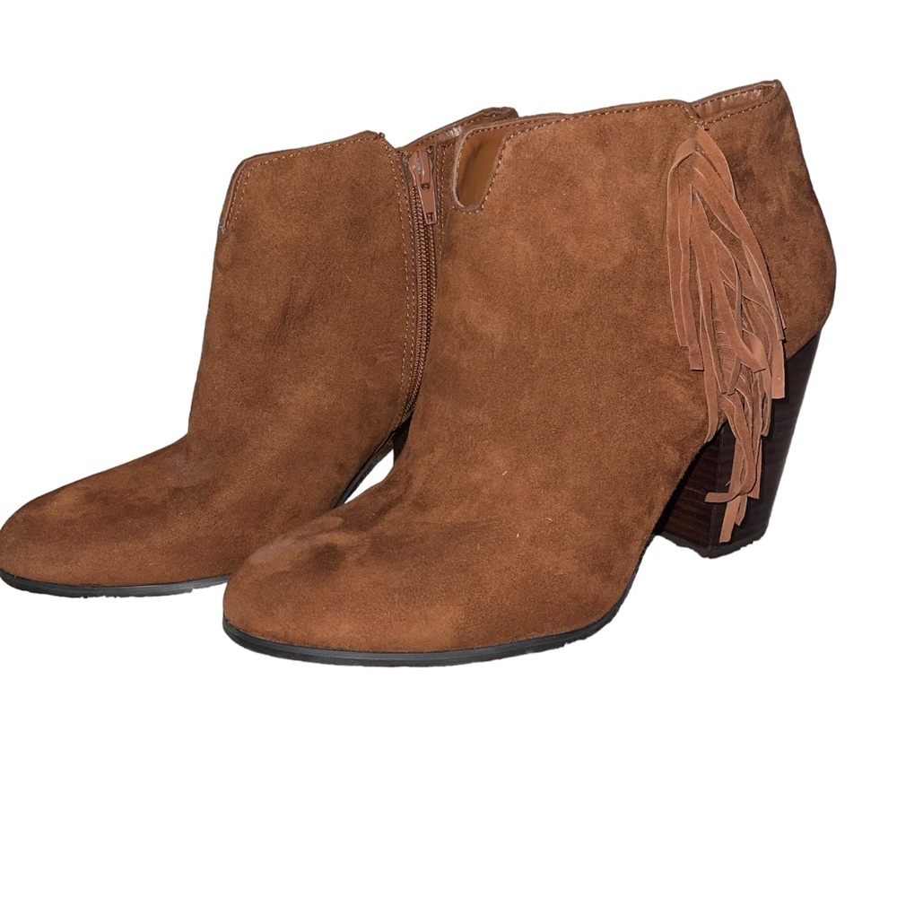 Carlos By Carlos Santana Women’s Ankle Boots 3” Heel Leather Upper Side Zip 10M
